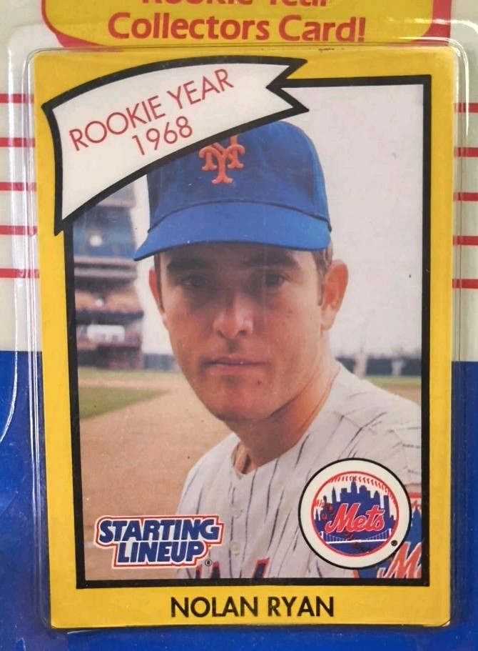 1990 Starting Lineup Nolan Ryan Texas Rangers MLB NIB New Kenner Figure + Cards