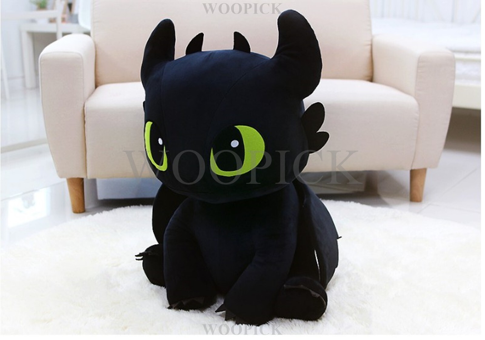 How To Train Your Dragon 3 Sitting Toothless Plush Doll 60cm Cute-100% Authentic