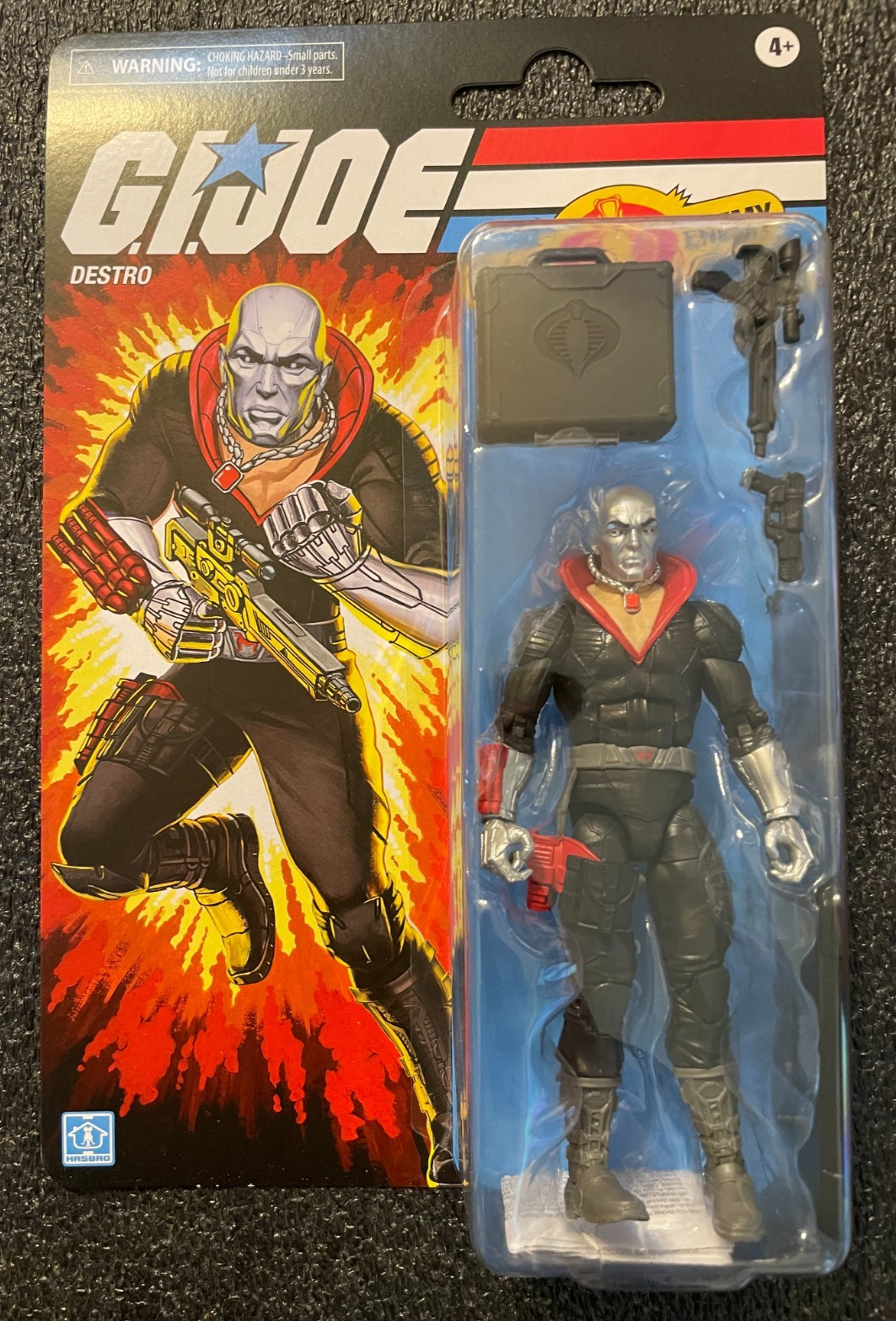 GI Joe Classified Retro Card Destro 6&Prime; Figure New on Card Hasbro 2022