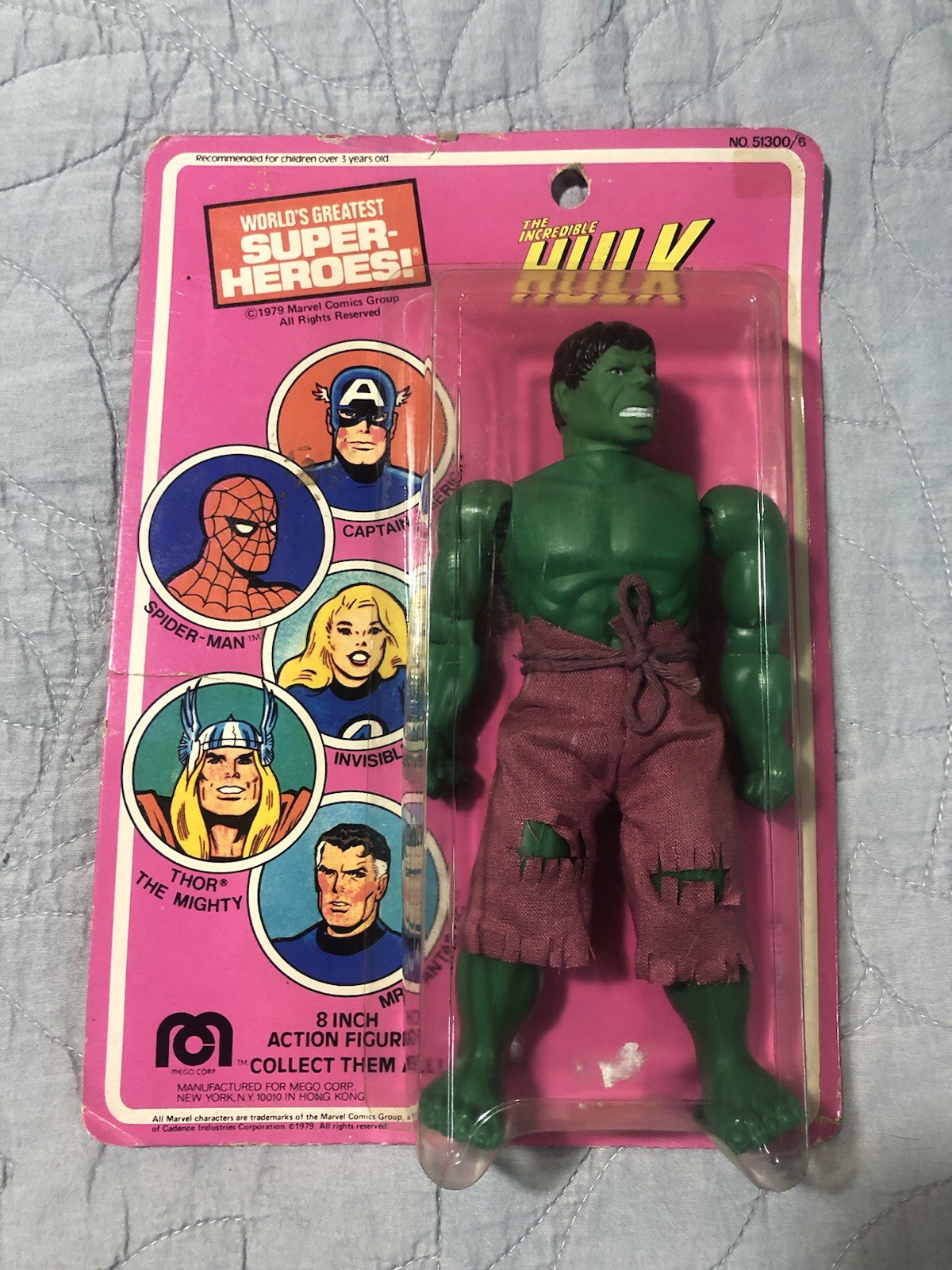 1979 MEGO THE INCREDIBLE HULK action figure 8&Prime; Bubble Sealed READ
