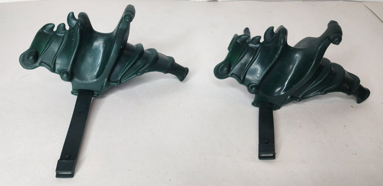2 HE-MAN Vintage MOTU Battle Cat Mattel Green Saddles Accessory 1981 With Straps