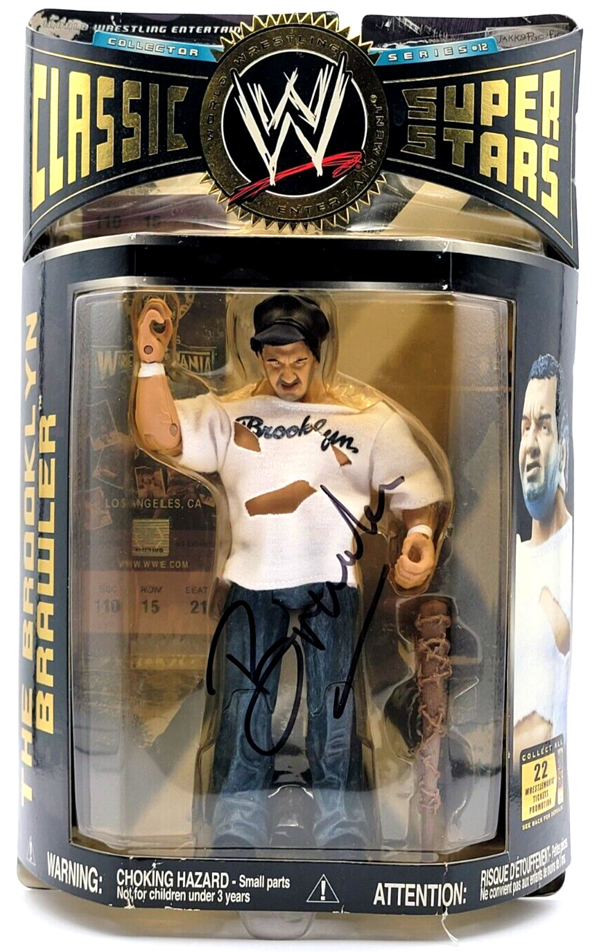 THE BROOKLYN BRAWLER WWE CLASSIC SUPER STARS SIGNED & SEALED ACTION FIGURE S12