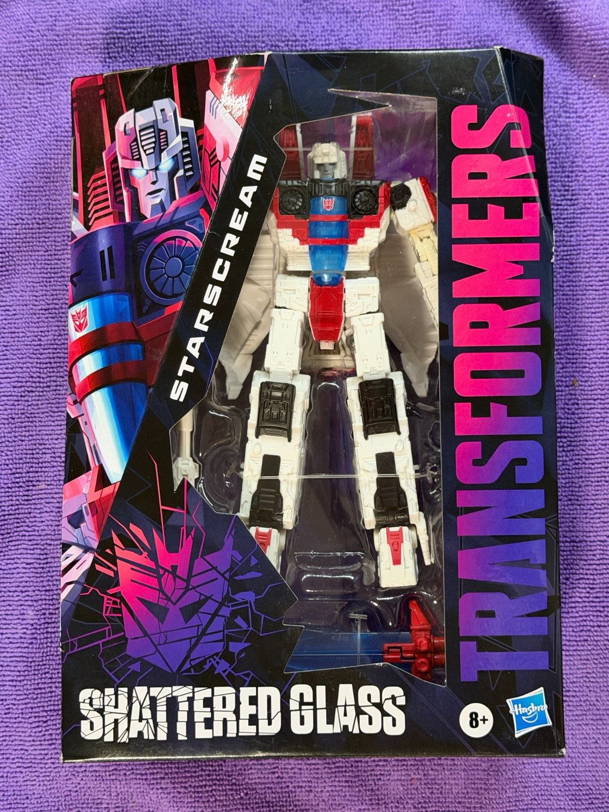 Transformers Shattered Glass Starscream w/ Hasbro Pulse IDW Exclusive Comic