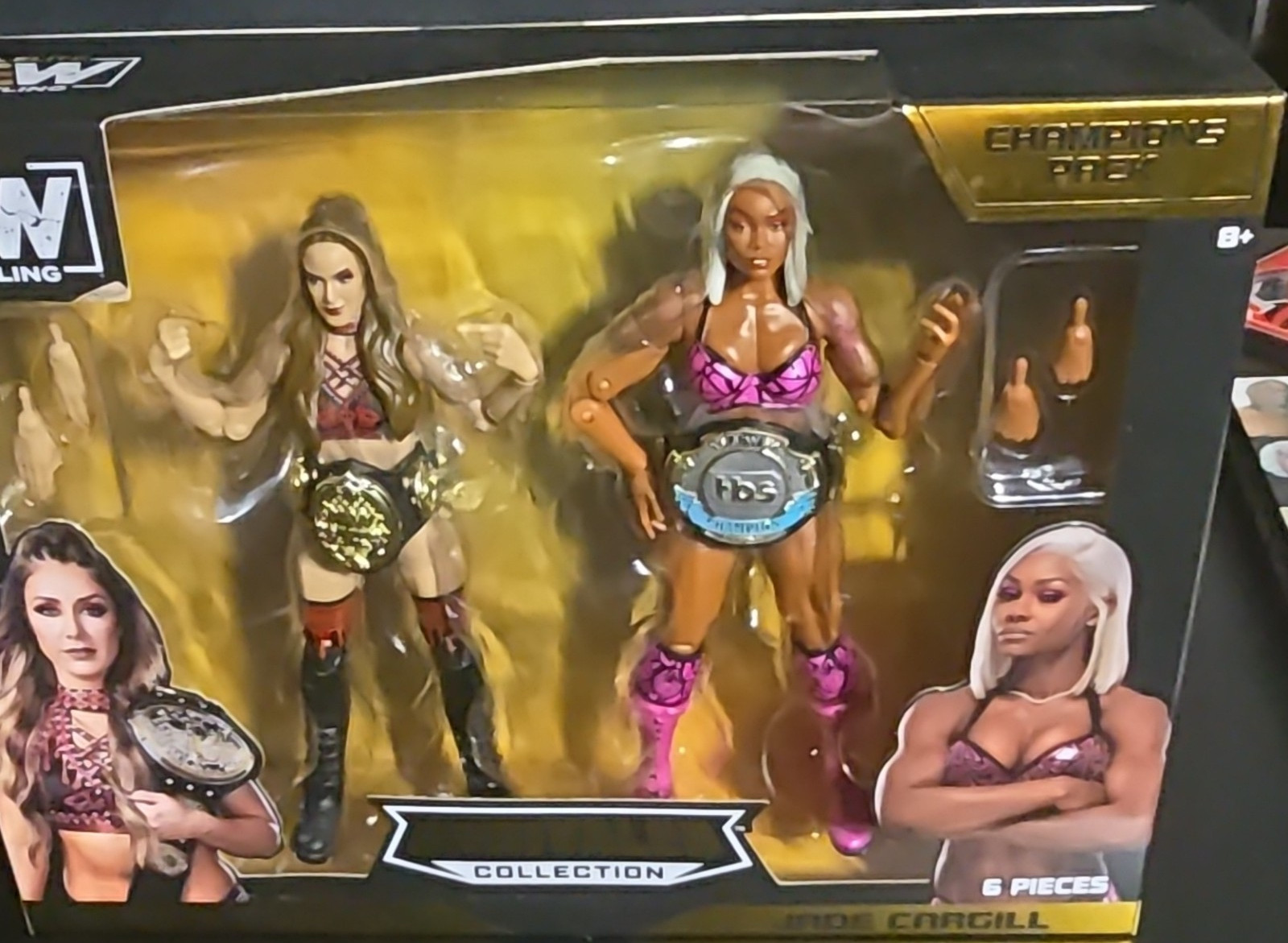 AEW Dr. Britt Baker D.M.D. & Jade Cargill Action Figures w/ Belts & Hands