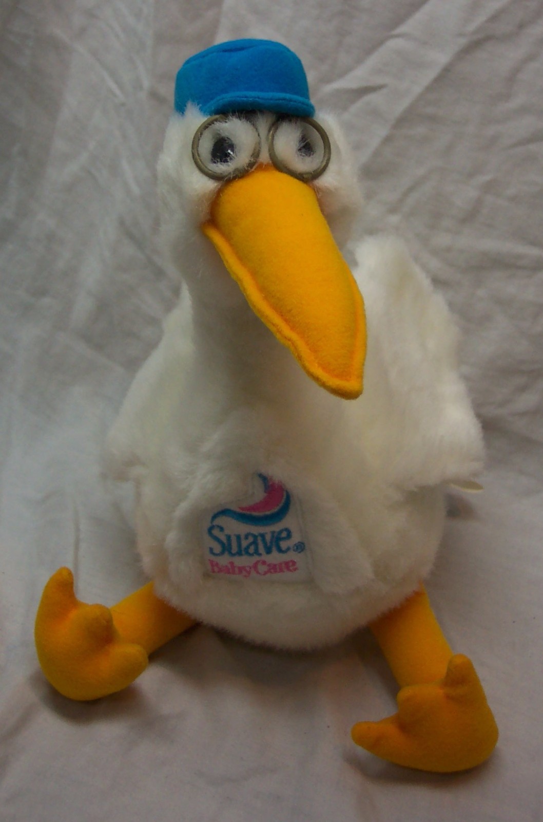 Vintage Suave Baby Care NICE STORK BIRD 9&Prime; Plush STUFFED ANIMAL Toy 1993 Soap