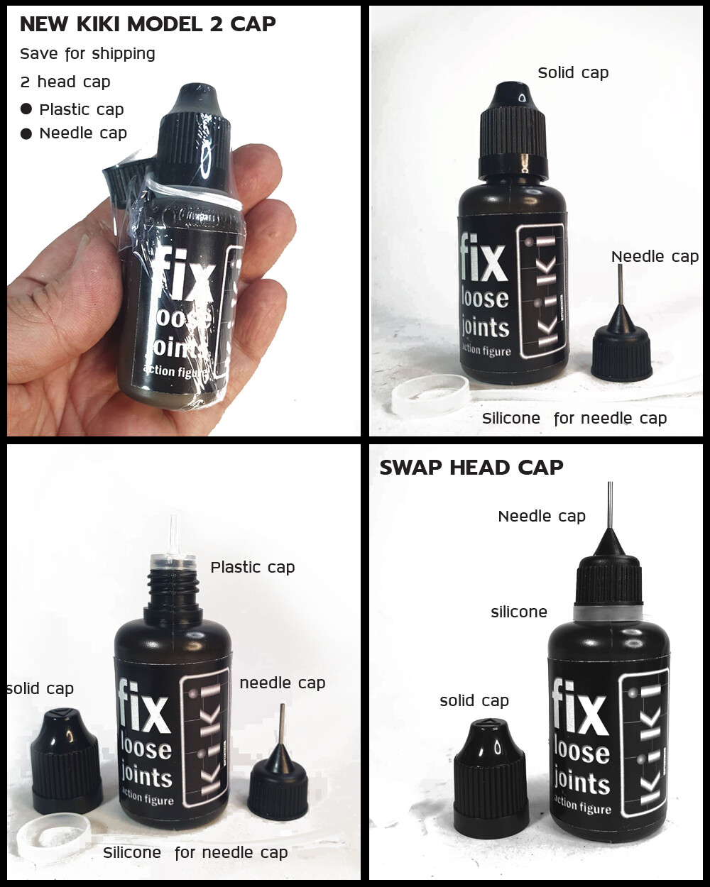 2 Bottles fix loose joints action figures by KiKi official