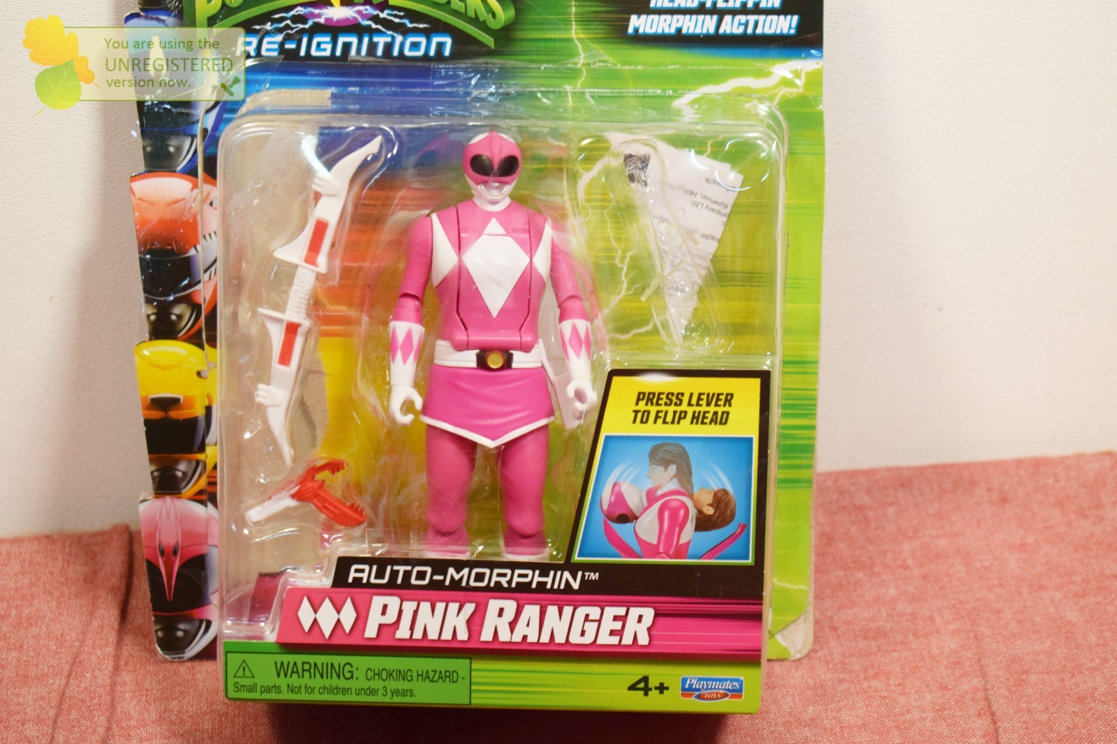 Mighty Morphin Power Rangers Re-Ignition Auto-Morphin 6&Prime; Pink Ranger- Incomplete