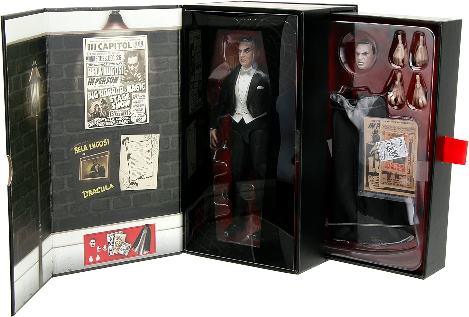 BELA LUGOSI 6&Prime; DRACULA VAMPIRE MINT Figure NEVER OPENED BOX/HORROR/BLOOD /BAT
