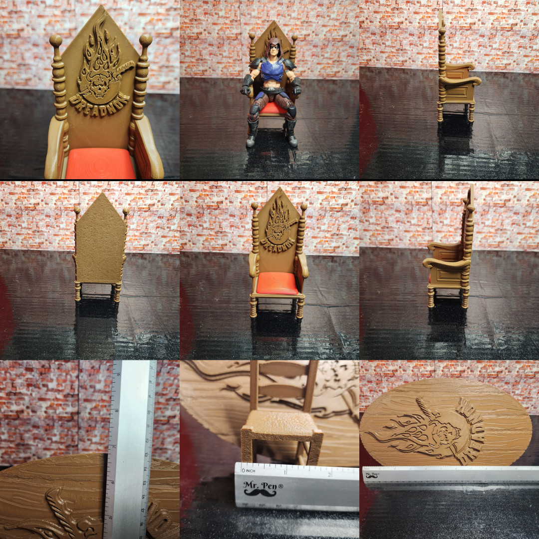 DREADNOK TABLE BUNDLE, For 1/12 Scale Figures, Zartan Throne, Gi Joe Classified