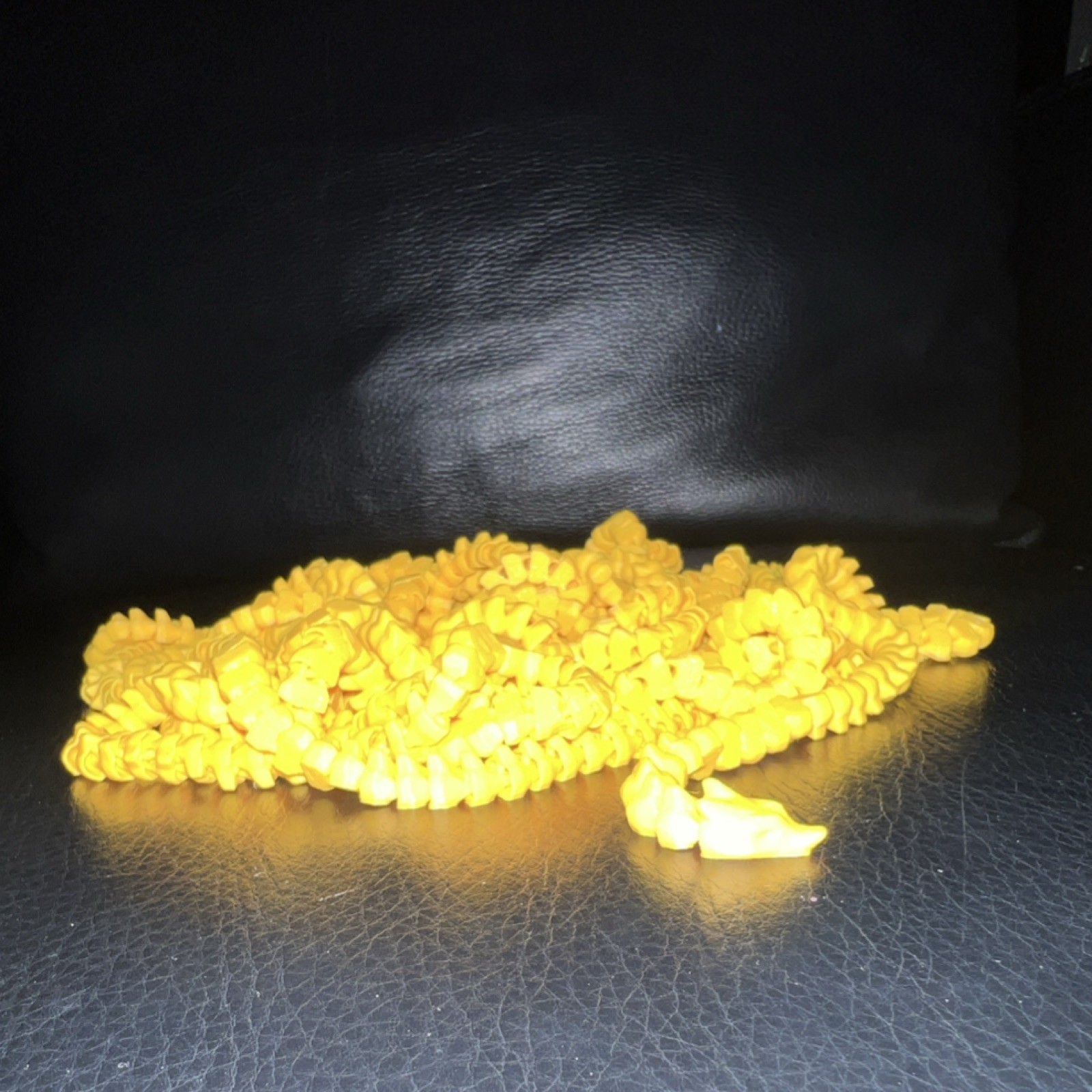Yellow Snake Plastic Articulated Action Figure Realistic Kids Toy Collectible