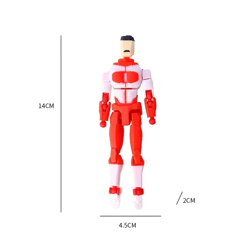 3D Printed Invincible Superhero Action Figures with Articulatable Limbs