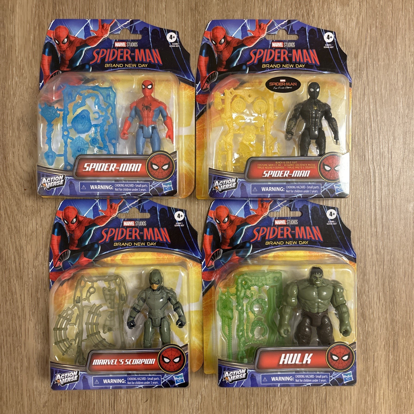Marvel Studios Spider-Man Brand New Day Action Verse Set of 4 by Hasbro
