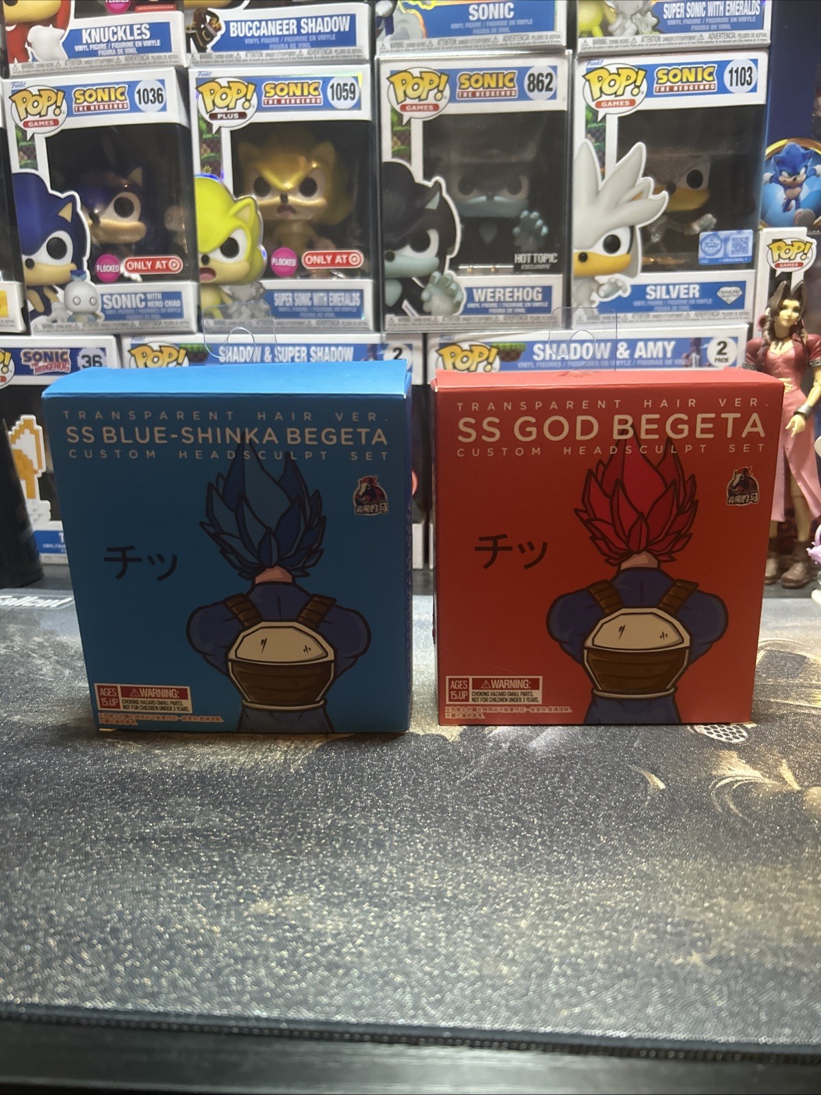 Transparent SS God Begeta & Blue Shinka Begeta Head sculpt Set Figure