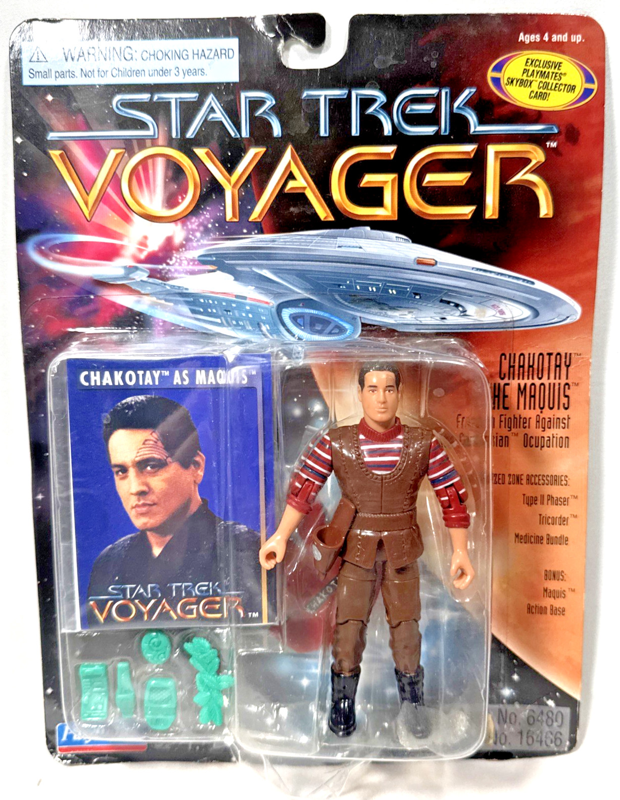Star Trek Voyager Commander Chakotay 5&Prime; Action Figure Playmates 1996