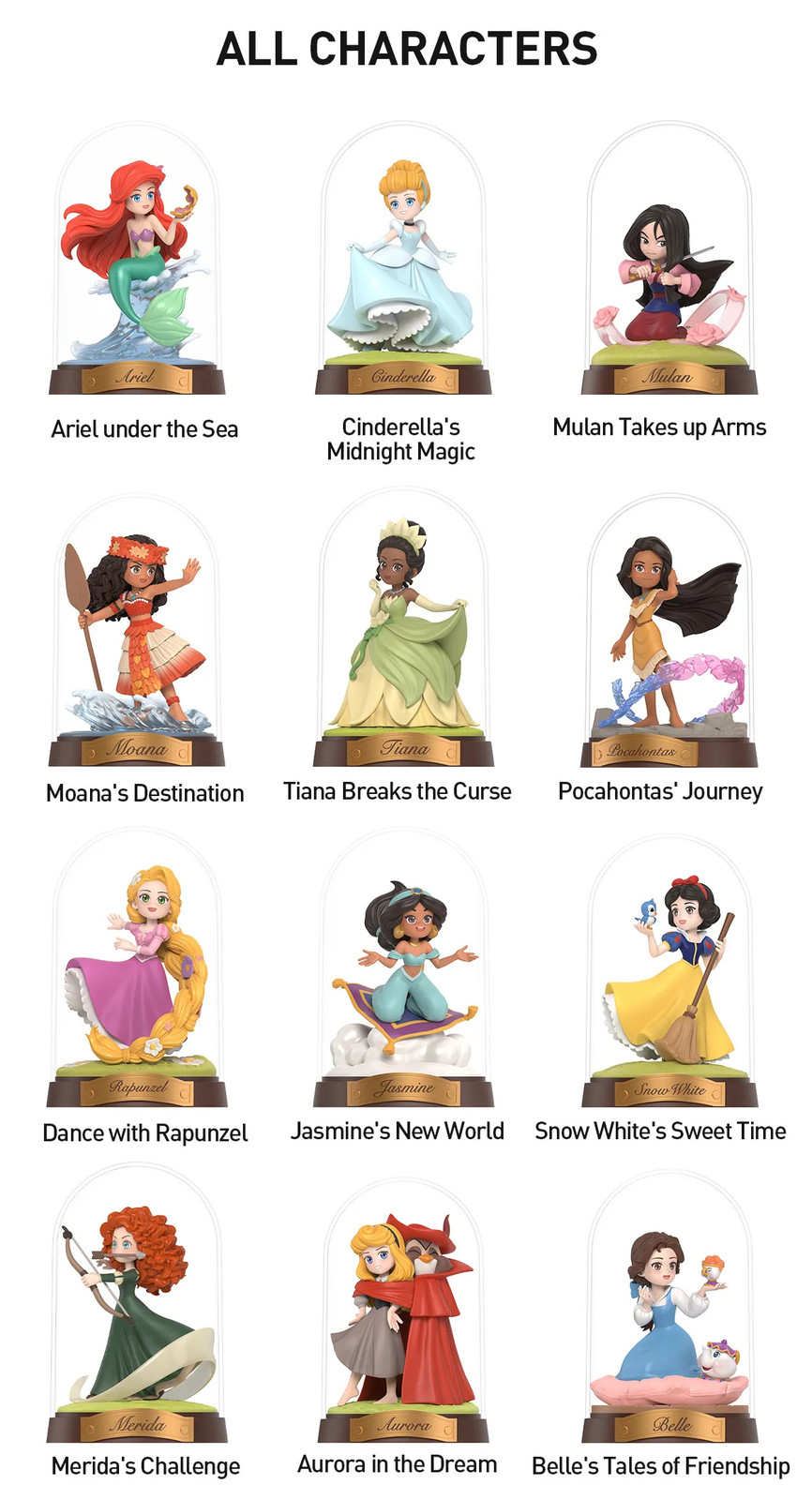 Authentic Disney Princess Create Your World Series Blind Box Figures 4.33inches