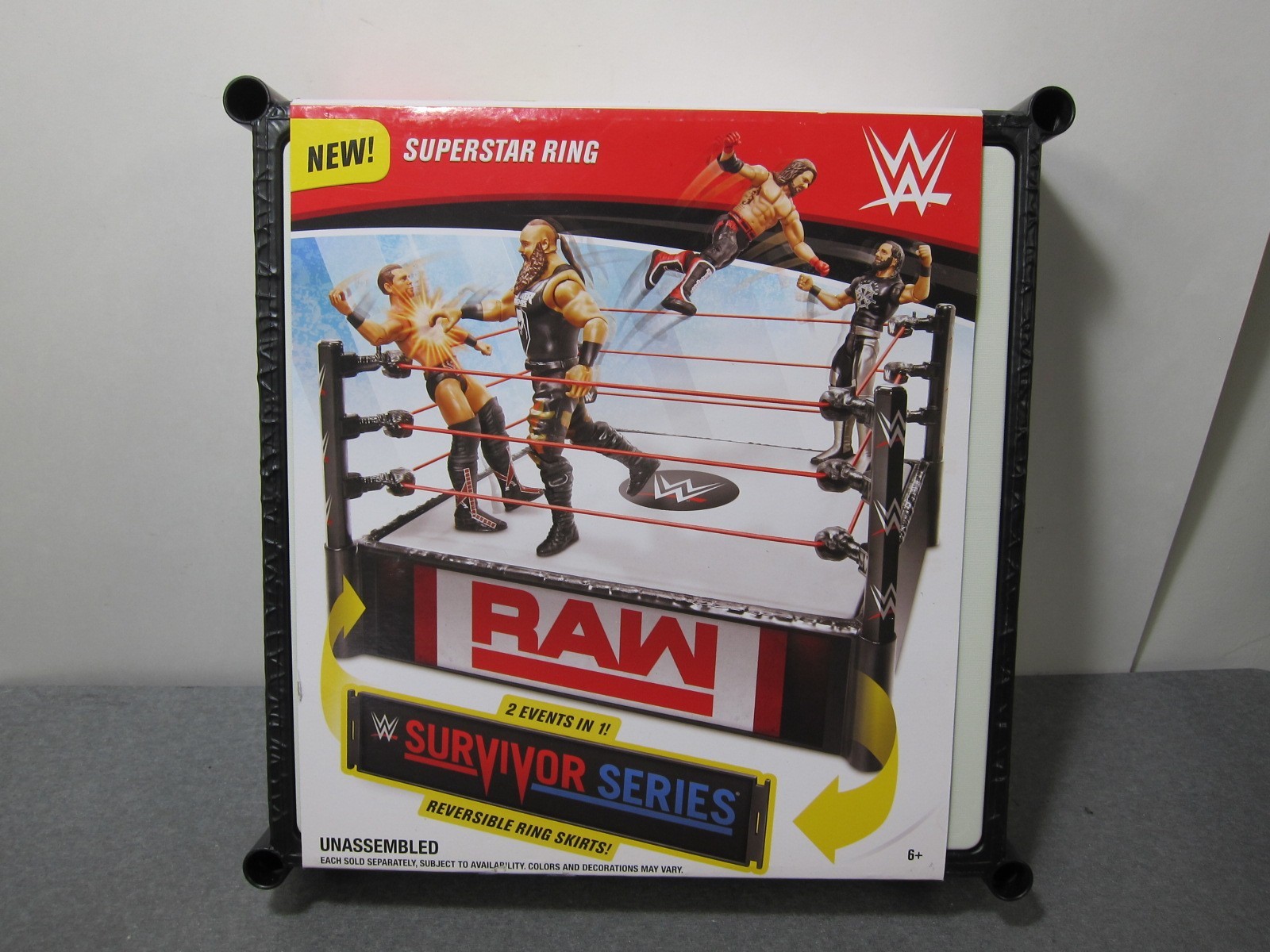 Monday Night Raw WWE Survivor Series Superstar Ring Playset 2 Events in 1 Mattel