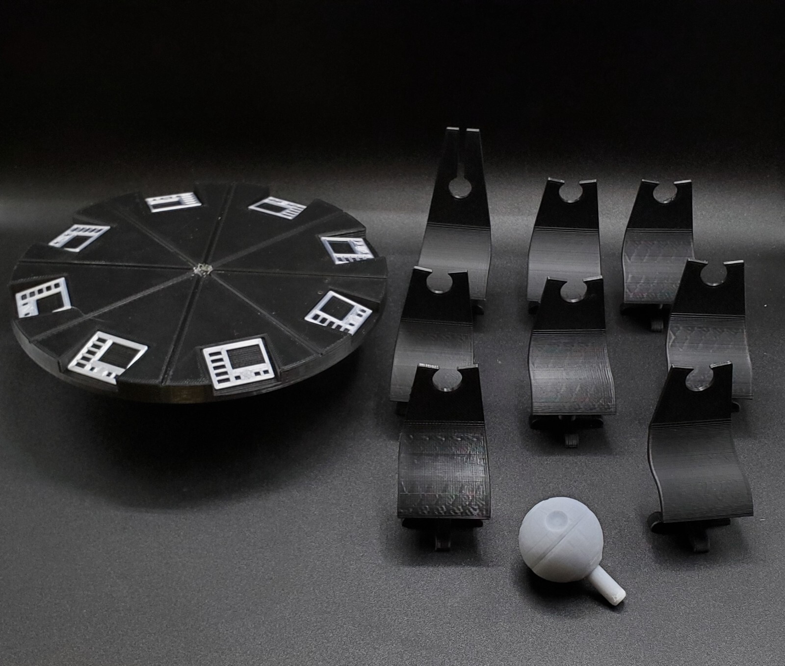 CUSTOM DEATH STAR TABLE + 8 CHAIRS for 3.75&Prime; FIGURE STAR WARS GI JOE DIORAMA