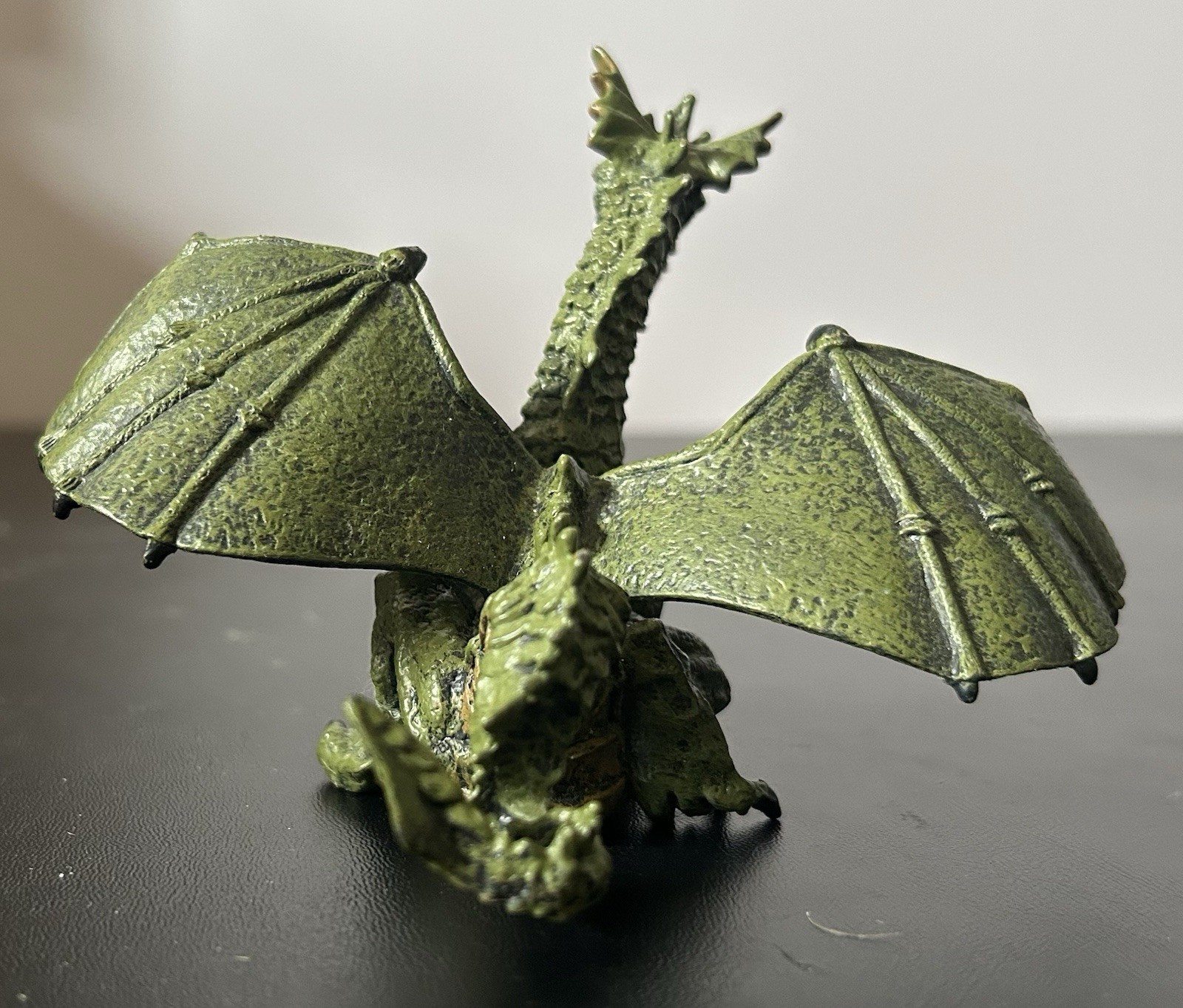 (Missing fire) PAPO 2005 Green Dragon 4&Prime; Medieval Figure Enchanted World