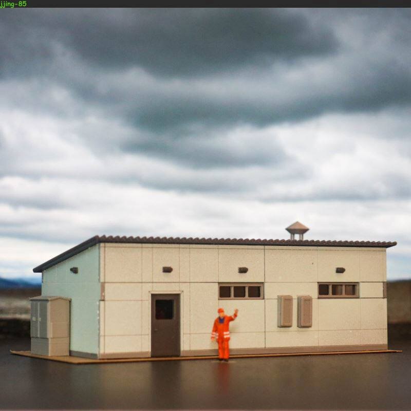1:87 Realistic Equipment Room Model, Static Building Accessory for Train Layout