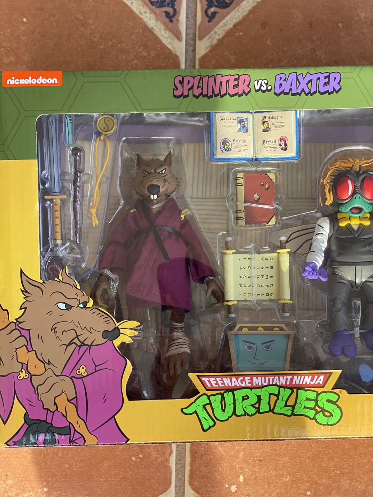 TMNT NECA Splinter vs Baxter 2 Pack NICKELODEON Target Exclusive SEALED