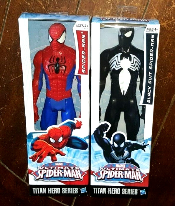 Ultimate Spider-Man Titan Hero Series: SPIDER-MAN/BLACK SUIT SPIDER-MAN Figures