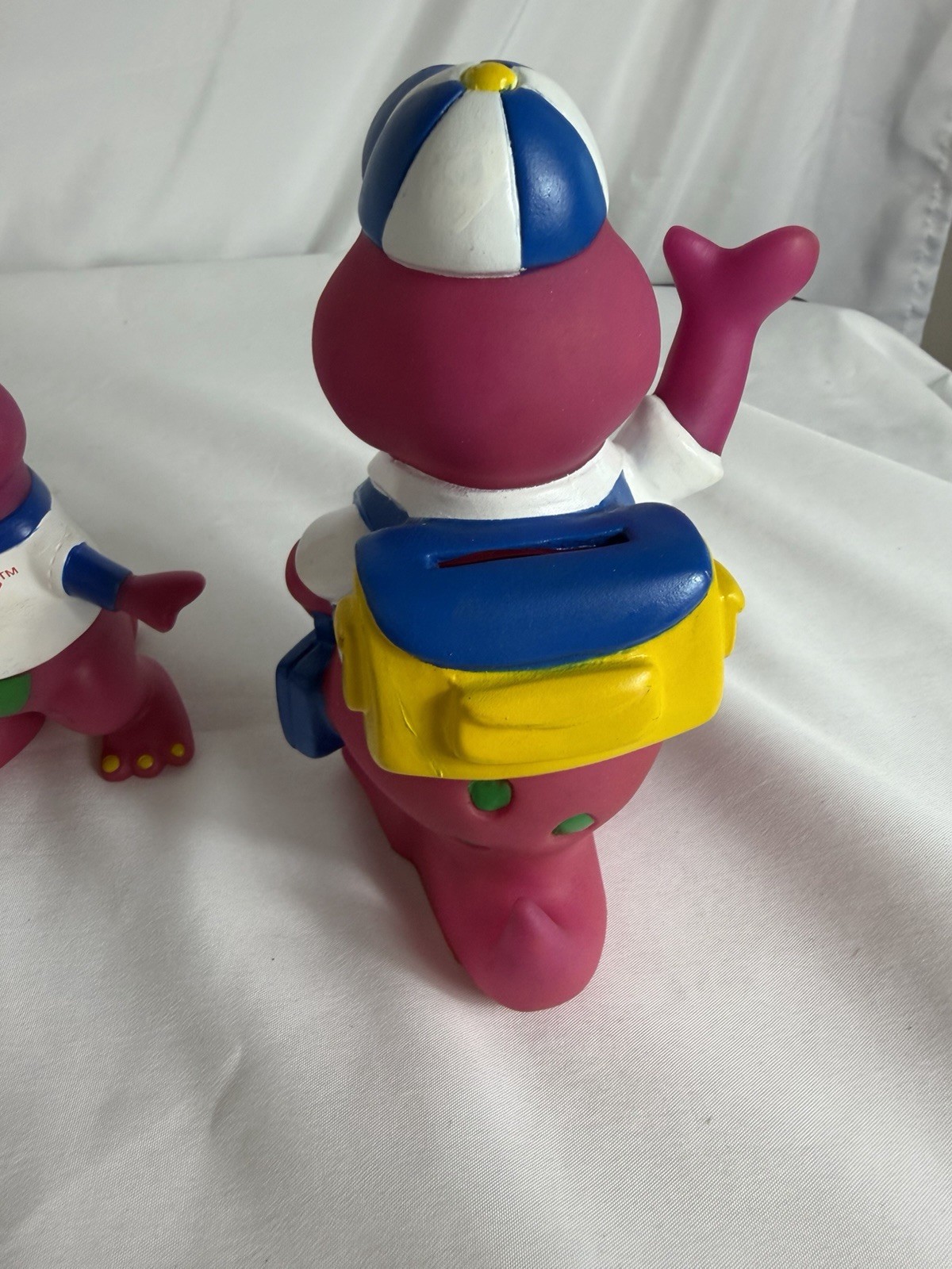 The Lyons Group Barney 1990s Fun Time Lot of 3 Figures And Bank