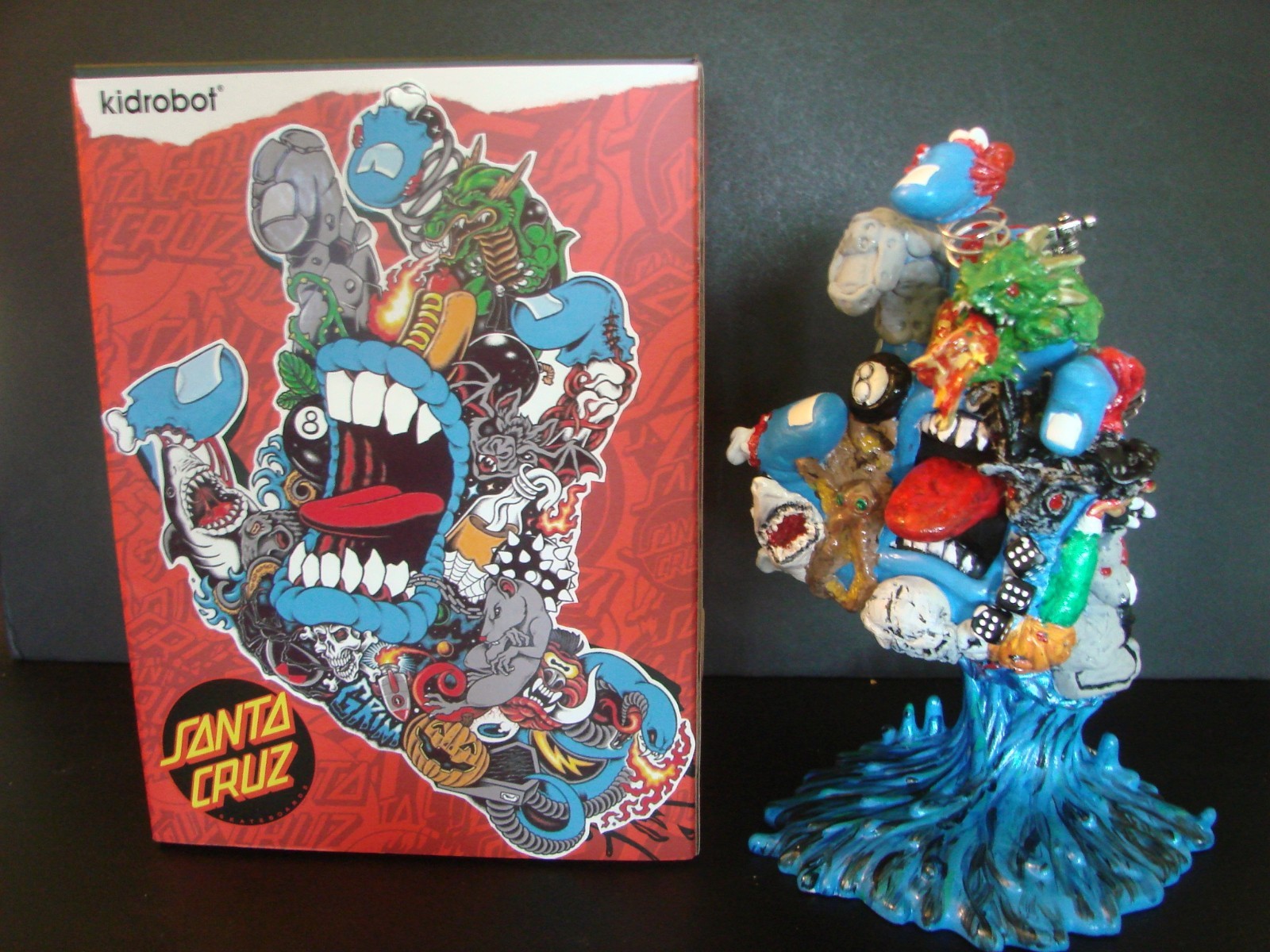 THE PITCHGRIM HAND Custom Kidrobot Santa Cruz Skateboards Screaming Hand Figure