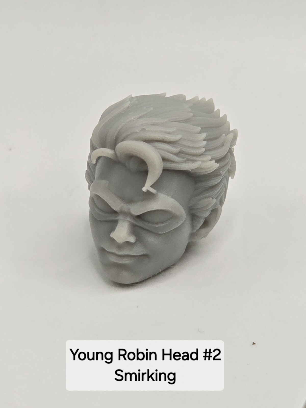 3d Printed YOUNG DICK GRAYSON ROBIN Head #2 1:10 7&Prime; LEGENDS COMIC MULTIVERSE