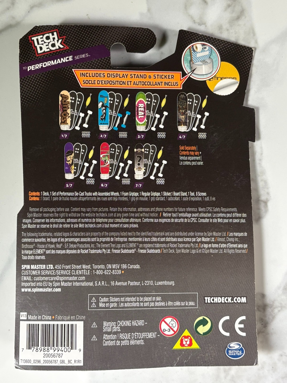 Tech Deck TD Performance Series Finesse Honor Loyalty Respect Skateboard 5/7