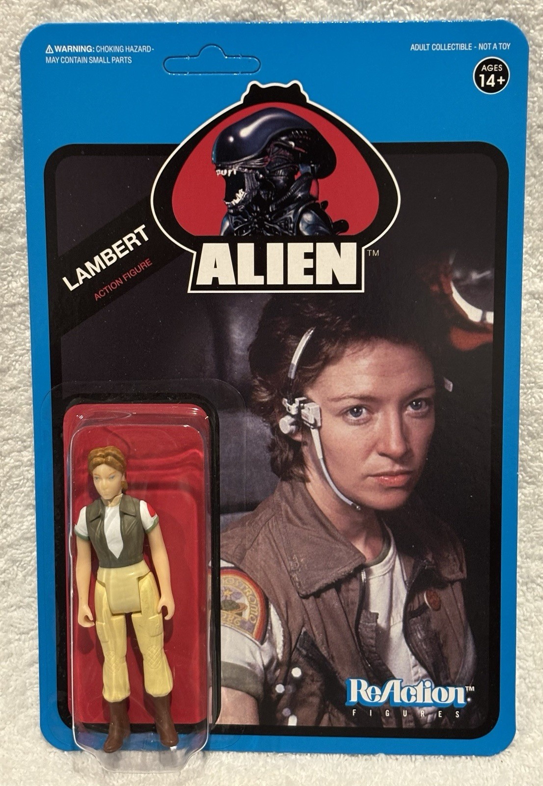 2018 NYCC Super7 ALIEN LAMBERT REACTION Figure BLUE Card MOC RARE