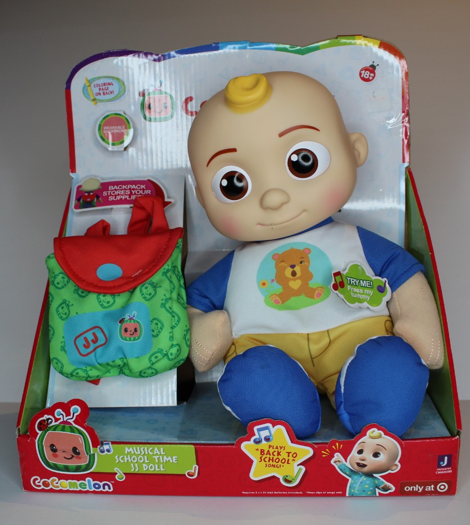 CoComelon Musical School Time JJ Doll – Sings “Back to School” – New in Box
