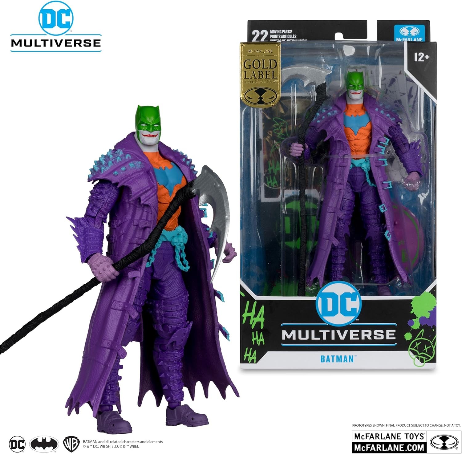 DC Multiverse Action Figure Batman (Dark Nights: Death Metal) Jokerized (Gold La