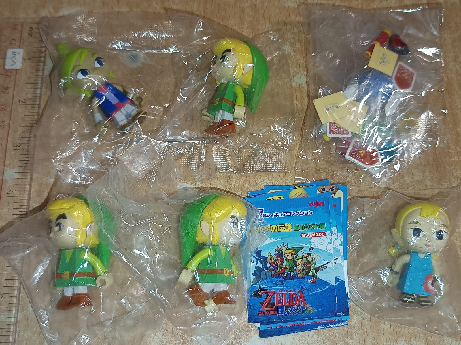 C8.5 G Yujin Legend of Zelda Vol 4 The Wind Waker Kubrick Gashapon Set of 5pc