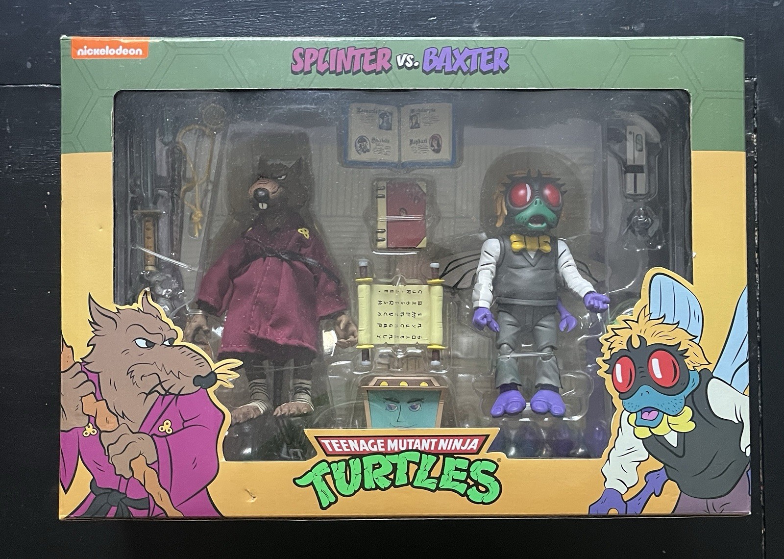 NECA Teenage Mutant Ninja Turtles Splinter and Baxter 2-Pack Action Figures TMNT
