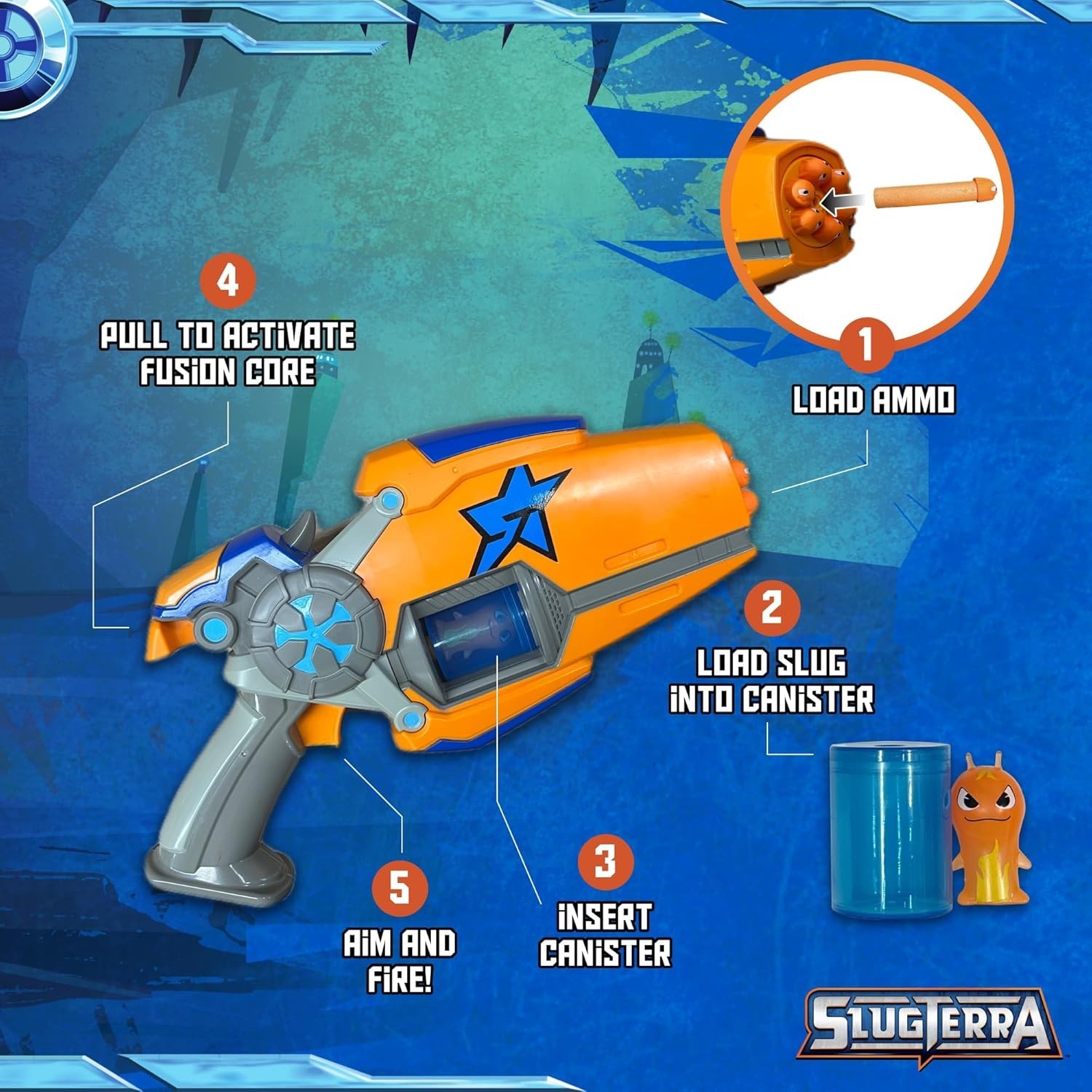 Eli Shane&rsquo;s Thrilling Rapid Fire Blaster – Launch Slug Ammo 30 Feet, Fun for All