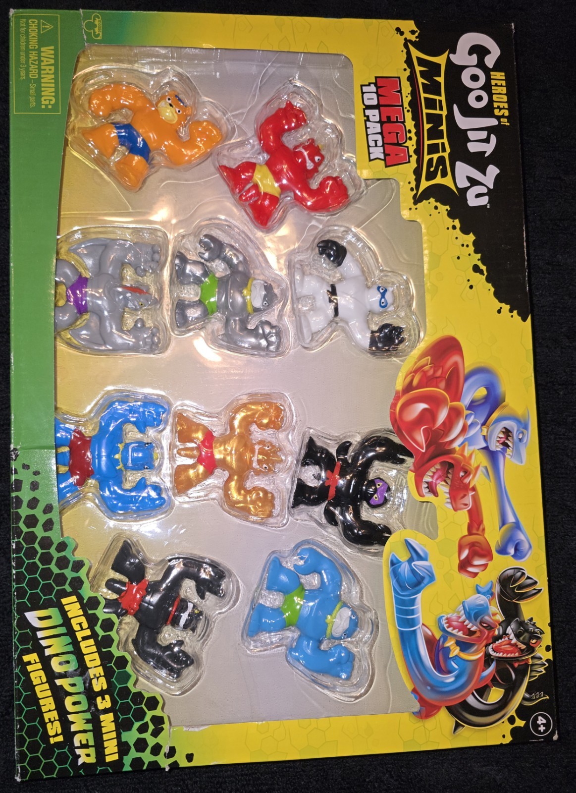 Heros Of Goo Jit Zu Minis Mega Pack With 3 Mini Dino Power Figures Kids Ages 4+