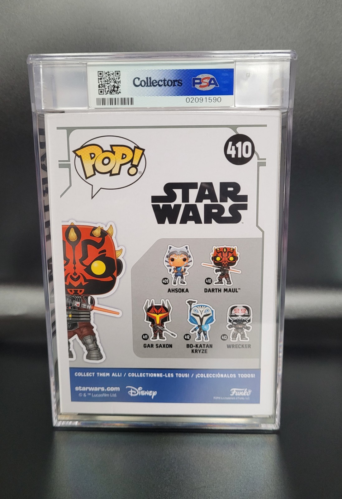 Funko Pop! Star Wars Darth Maul #410 Autographed M.Lachimia PSA 8.5 2021
