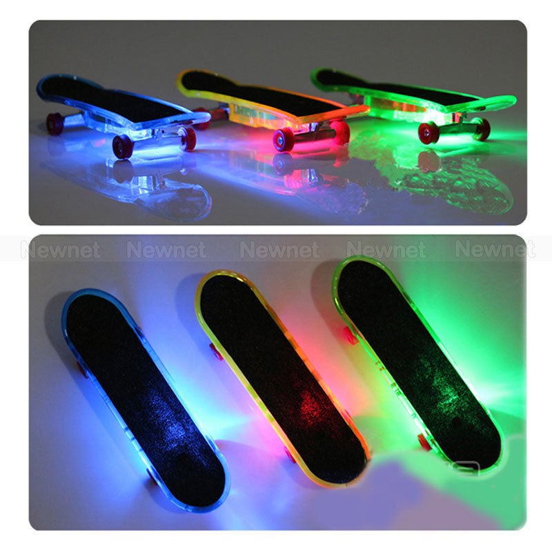 Mini LED Lighting Finger Board Colorful Skateboard Kids Children Toy Boys Gifts