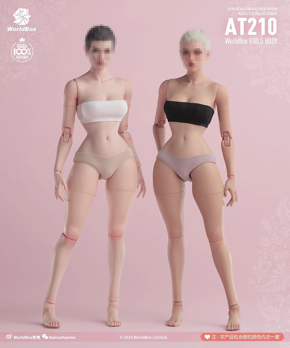 US Worldbox AT210 1/6 Flexible Movable Joint Bee Waist Body Female Figure Toy