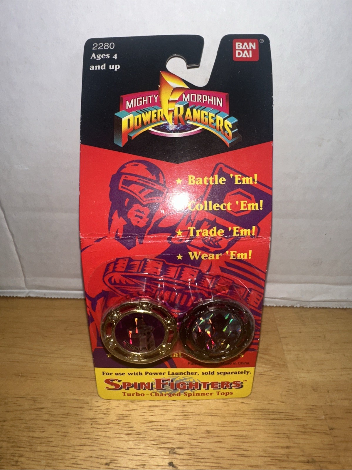 1993 Bandai Mighty Morphin Power Rangers Spin Fighters Titanus & Baboo Vintage