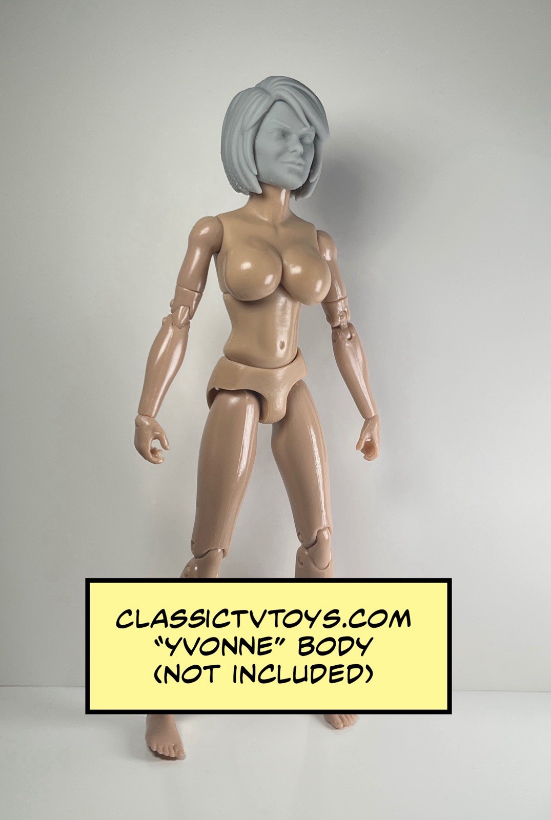 Balloon Lady Custom Action Figure Head 1:9 or 1:6 Mego