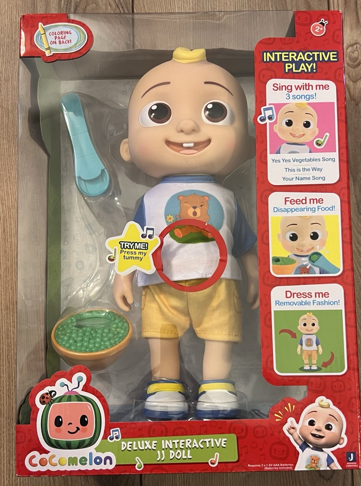 CoComelon Deluxe Interactive Play JJ Doll Sing Feed And Dress JJ Brand New