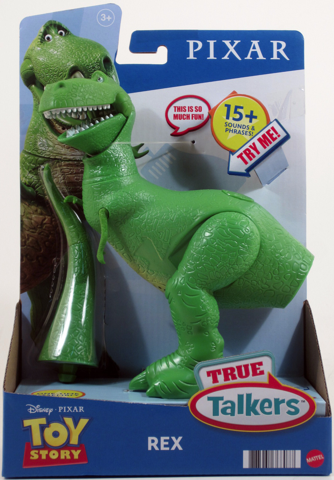 Disney Pixar Toy Story 4 TALKING REX 8&Prime; Figure True Talkers 15+ Phrases GFR16