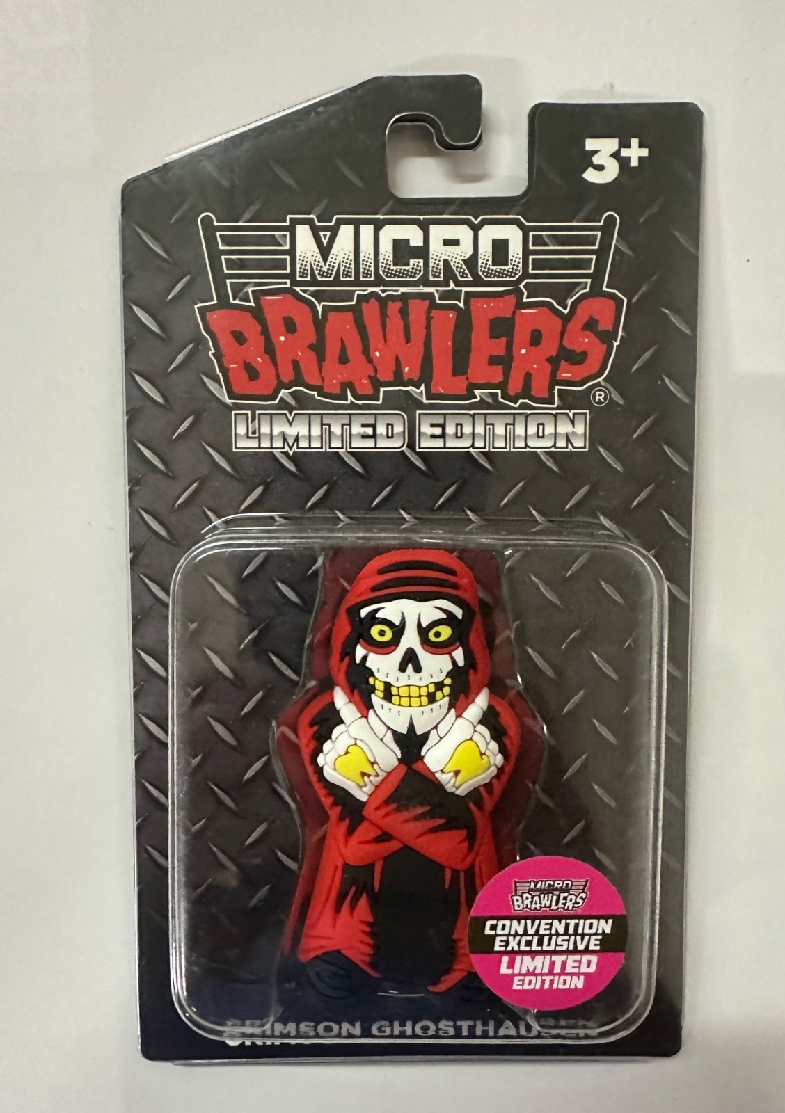 RARE DANHAUSEN MICRO BRAWLER 3&Prime; CRIMSON GHOSTHAUSEN Con Exclusive Figure Pre WWE