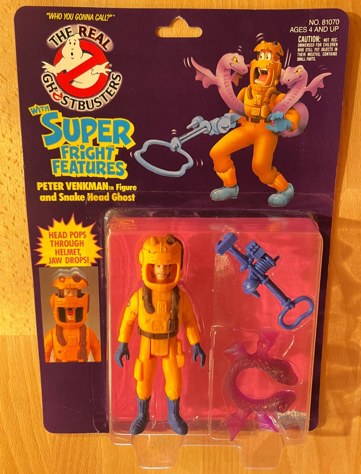 1986 The Real Ghostbusters Peter Venkman Snake Head Ghost Super Fright Features