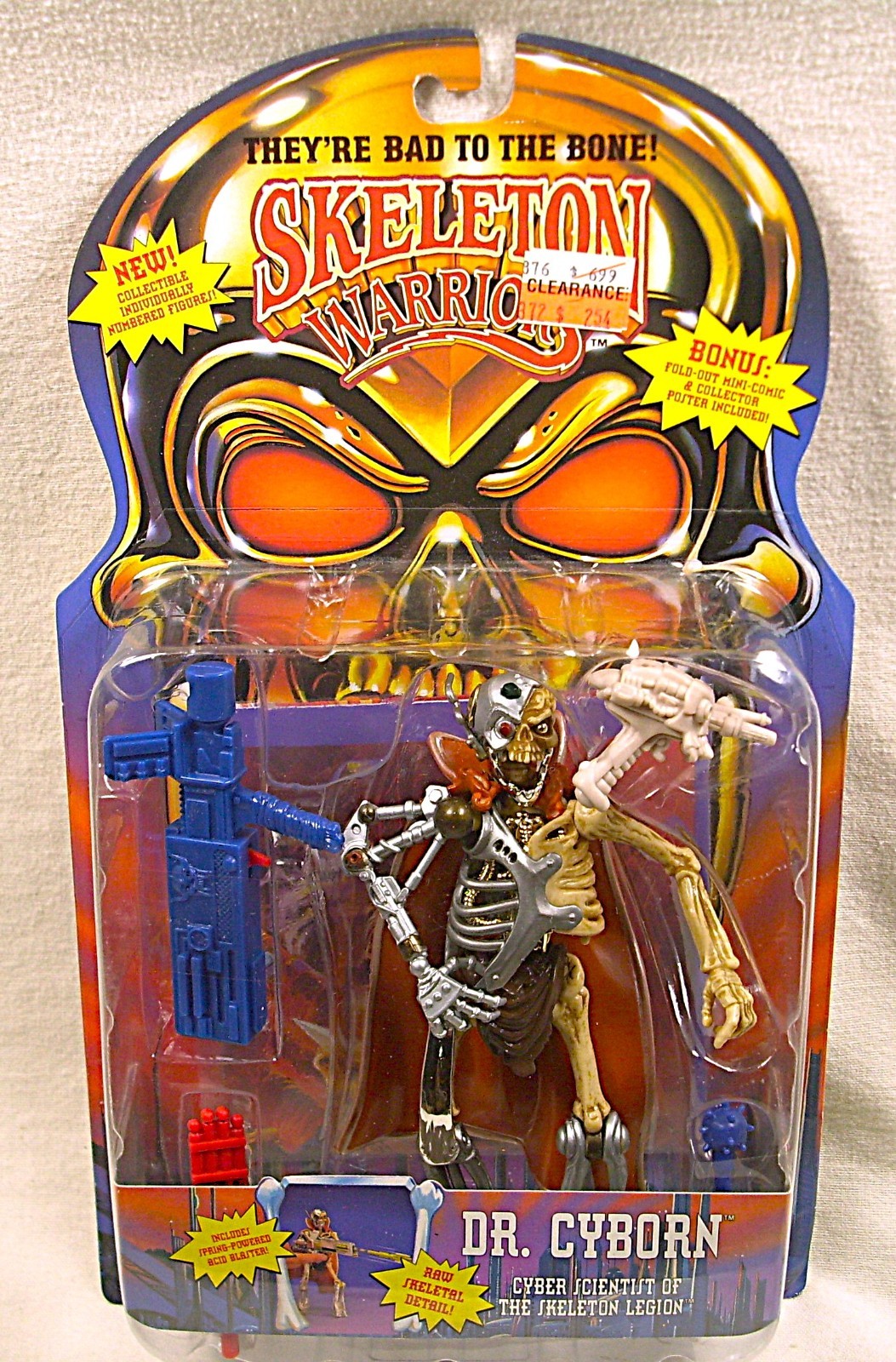 Vintage ☆ 1994 Playmates ☆ Skeleton Warriors ☆ DR. CYBORN ☆ Action Figure ☆L@@K!