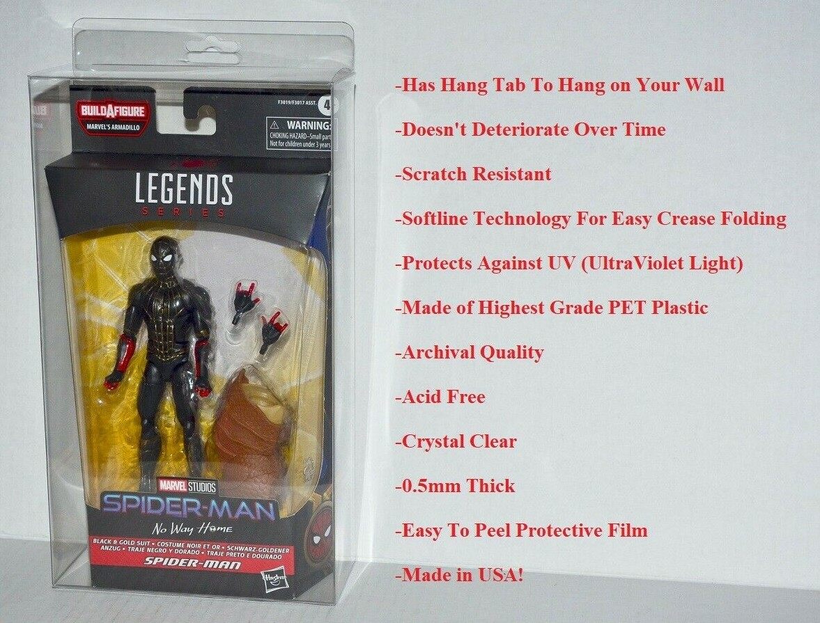 4 Marvel Legends Series Action Figures Clear Plastic Protective Case Display Box