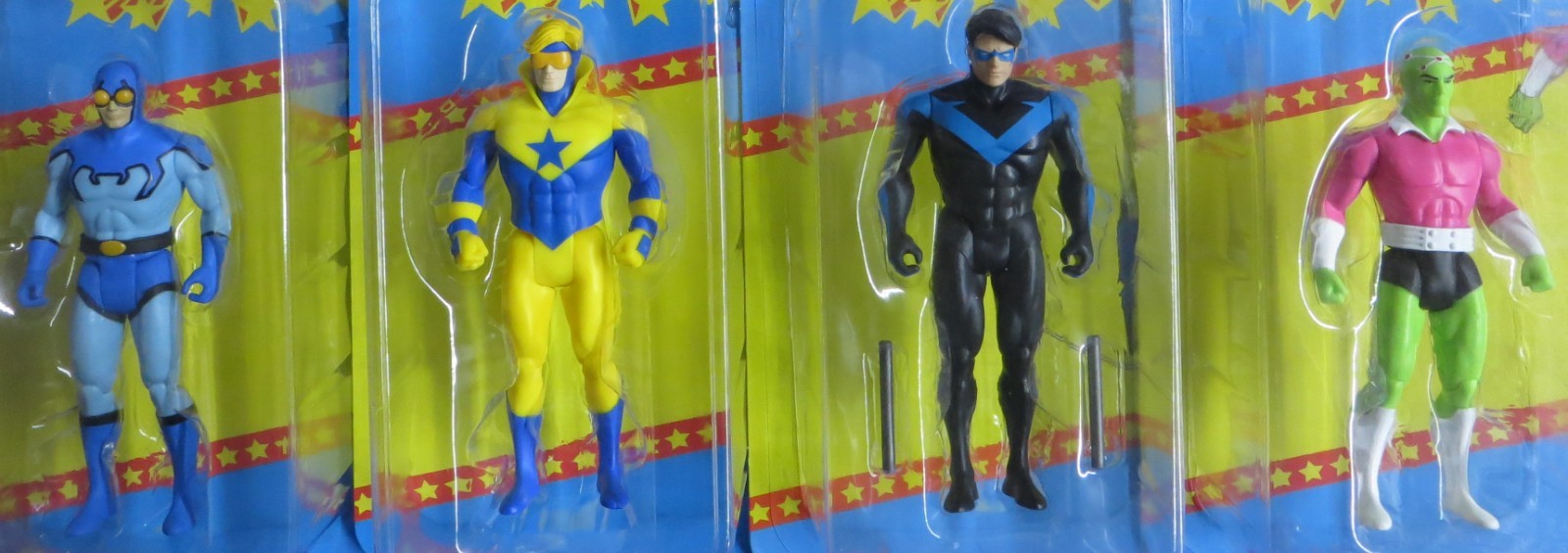 LOOSE MCFARLANE SUPER POWERS LOT SET BLUE BEETLE BRAINIAC NIGHTWING BOOSTER GOLD