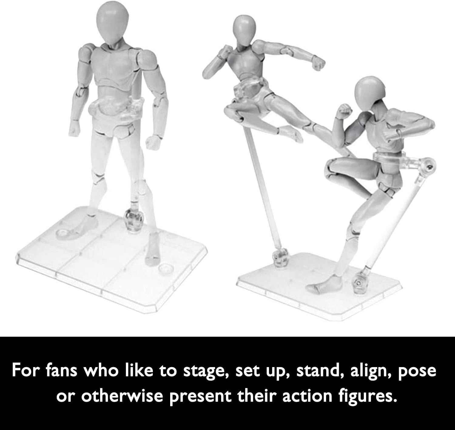 10-Piece Action Figure Display Stand Set: Support for Gundam Models