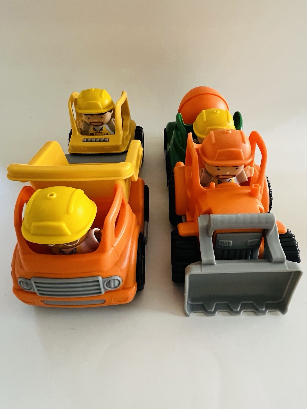 Playgo Play Mini Construction Fleet Toy Vehicles mixer roller dump truck workers